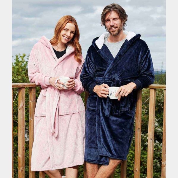 Brand Lab Unisex Hooded Cuffed Robe Thumbnail