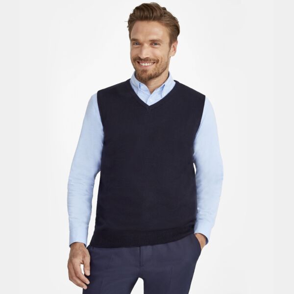 SOL'S Unisex Gentlemen Sleeveless Cotton Acrylic V Neck Sweater Thumbnail