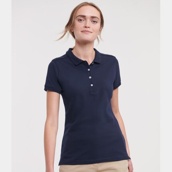 Russell Ladies Stretch Piqué Polo Shirt Thumbnail