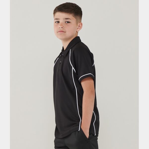 Finden + Hales Kids Performance Piped Polo Shirt Thumbnail