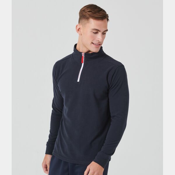 Finden + Hales Zip Neck Piped Micro Fleece Thumbnail
