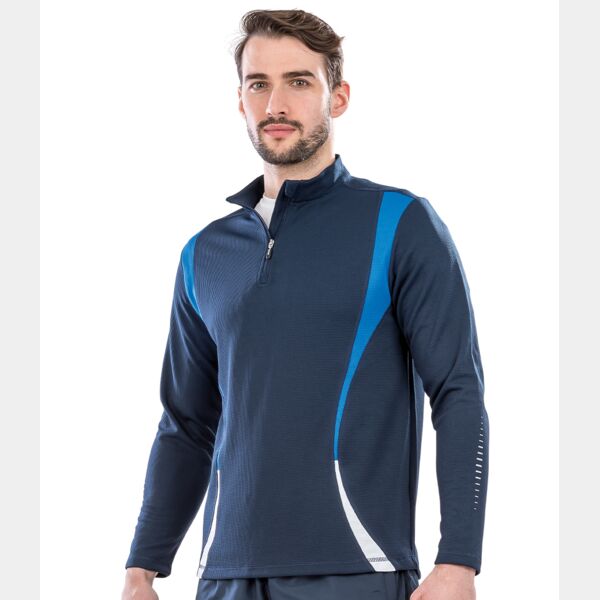 Spiro Unisex Zip Neck Trial Training Top Thumbnail