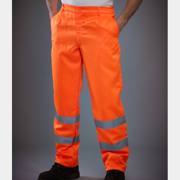 Yoko Hi-Vis Poly/Cotton Work Trousers Thumbnail