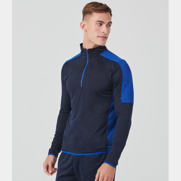 Finden + Hales Contrast Zip Neck Midlayer Top Thumbnail