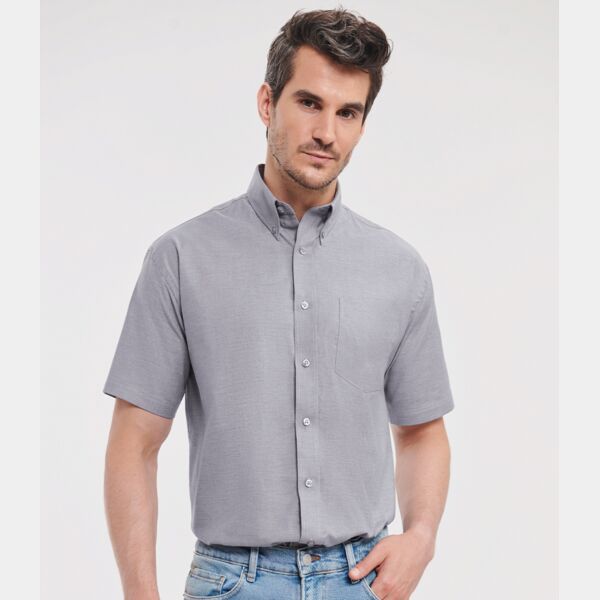 Russell Collection Short Sleeve Easy Care Oxford Shirt Thumbnail