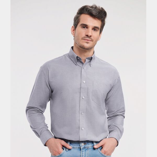 Russell Collection Long Sleeve Easy Care Oxford Shirt Thumbnail